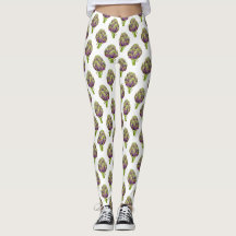 Artichoke Lila Mönster Leggings