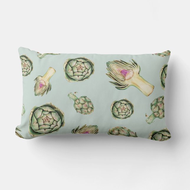 Artichoke Mönster Lumbarkudde (Framsida)