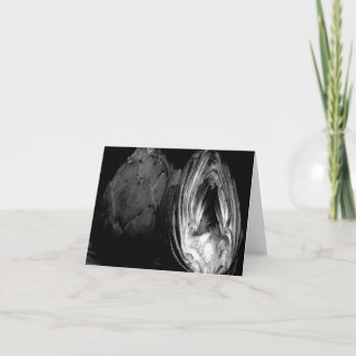 Artichoke Note Cards - Black and White Kort
