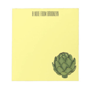Artichoke-tecknad, illustration anteckningsblock