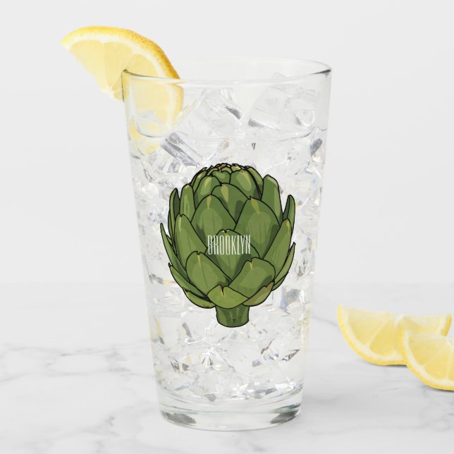 Artichoke-tecknad, illustration glaskopp (Framsida Ice)