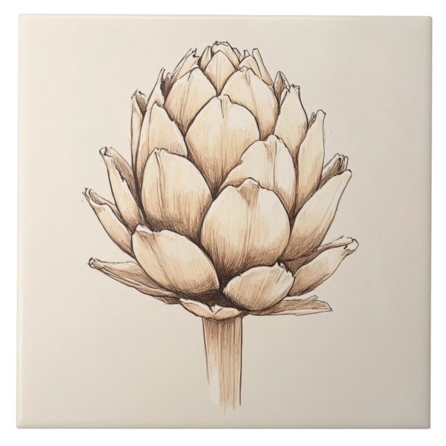 Artichokehjärta  kakelplatta (Framsidan)