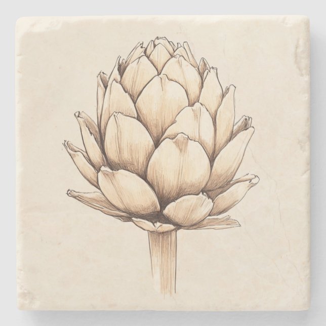 Artichokehjärta  stenunderlägg (Framsidan)