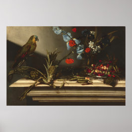 Artichokes och en papegoja - Italiensk finkonstaff Poster