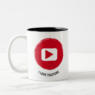 articulos personalizados  i live youtube Två-Tonad mugg