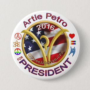 Artie för president knapp
