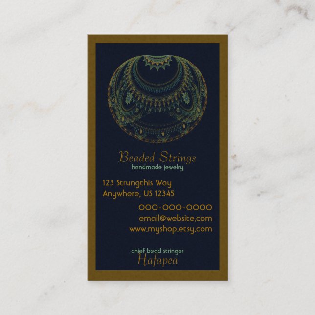 Artifact Abstrakt Art Visitkort (Framsida)