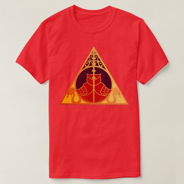 Artifact uggla och orm golden red t shirt (Design framsida)
