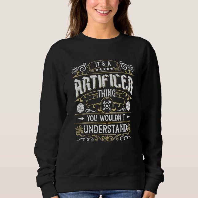 Artificer Rollspel Brädspels-Rollspel Rpg D20 Spel T Shirt (Framsida)
