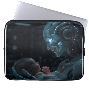 "Artificial Grace" - Futuristiska Robot och Baby Laptop Fodral