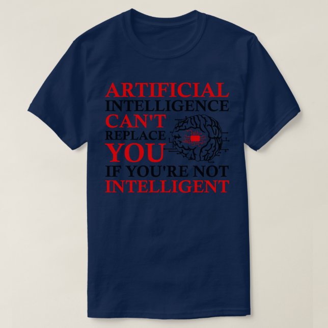 Artificial Intelligence Algorithm Programmer AI De T Shirt (Design framsida)