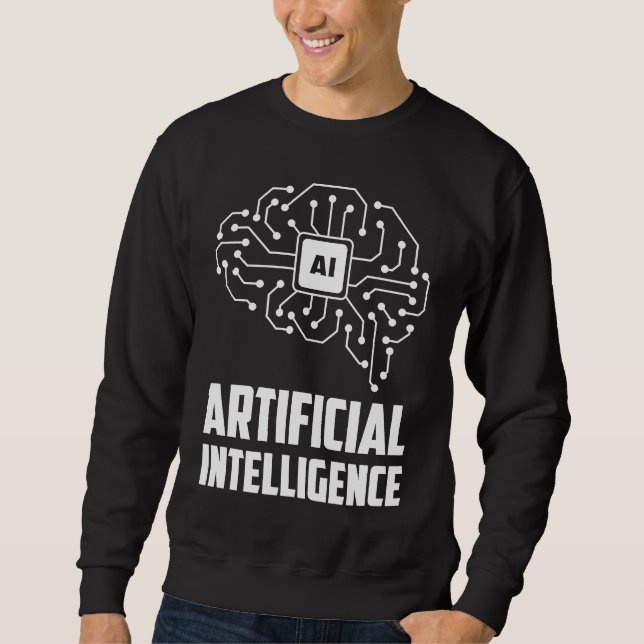 Artificial Intelligence Geek Tech Data Science Pro Lång Ärmad Tröja (Framsida)