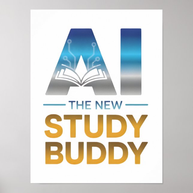 Artificial Intelligence Study Buddy Design Poster (Framsidan)