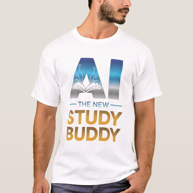 Artificial Intelligence Study Buddy Design T Shirt (Framsida)