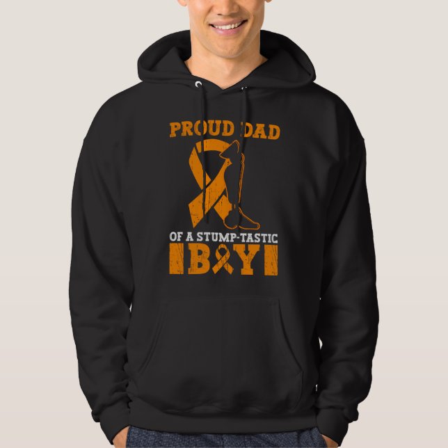 Artificial Leg And Limb Loss Awareness Dad Hoodie (Framsida)