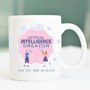 Artificiell intelligens för rosa kaffemugg