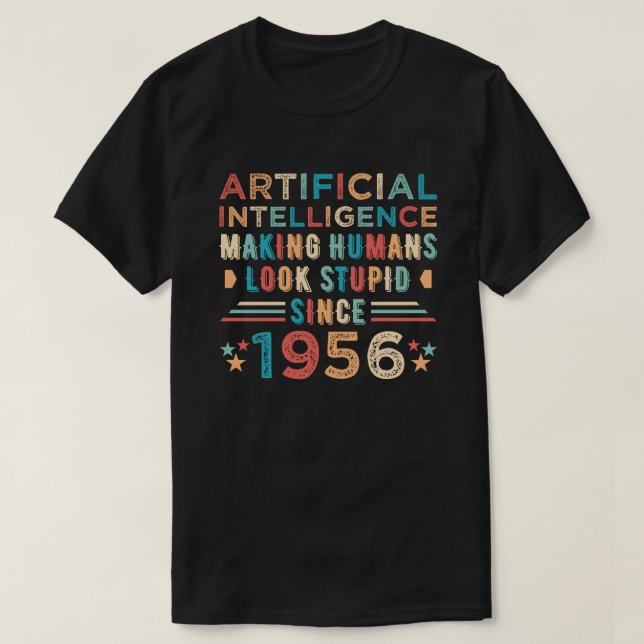 Artificiell intelligens, funny Joke Humor T Shirt (Design framsida)
