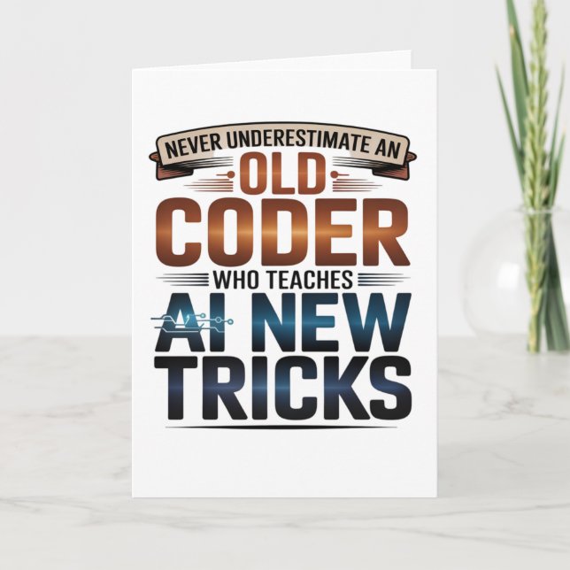 Artificiell intelligens - gammal koddesign kort (Framsida)