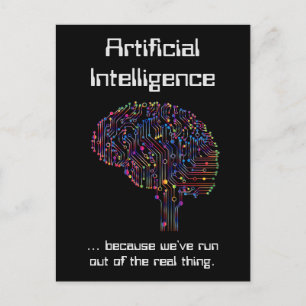 Artificiell intelligens mot Real Sak Vykort