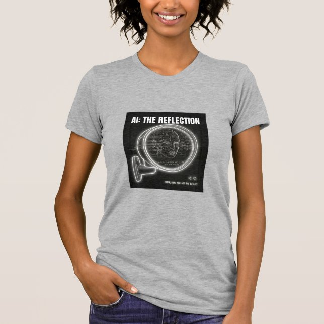 Artificiell Intelligens Spegel Data Cyberpunk T Shirt (Framsida)