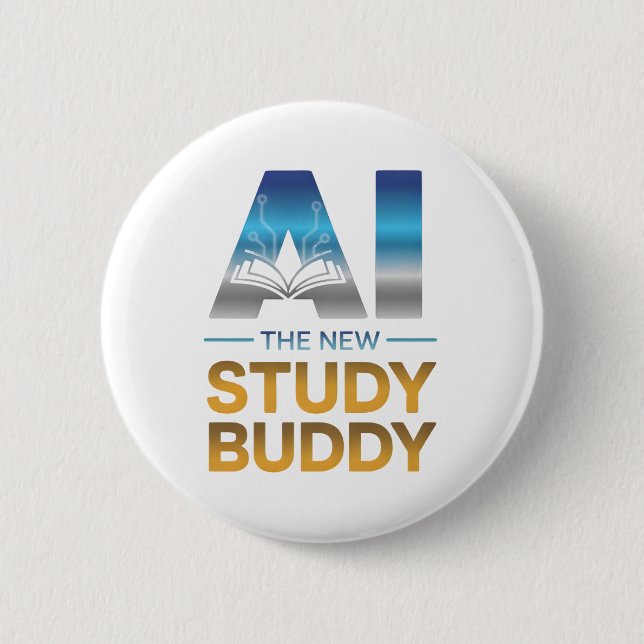 Artificiell intelligens-studiekompisdesign knapp (Framsida)