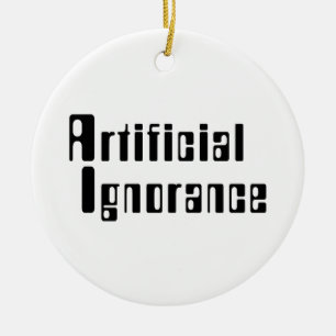 Artificiell okunnighet julgransprydnad keramik