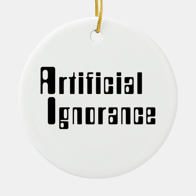 Artificiell okunnighet julgransprydnad keramik (Framsidan)