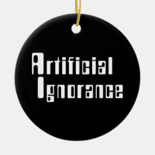 Artificiell okunnighet julgransprydnad keramik
