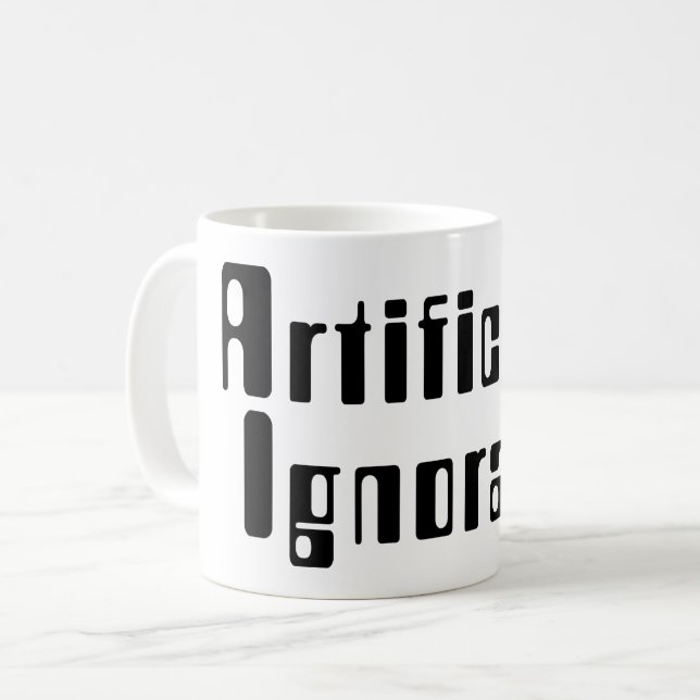 Artificiell okunnighet kaffemugg (Framsida vänster)