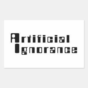 Artificiell okunnighet rektangulärt klistermärke