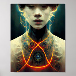 Artificiellt Life 5 Science fiction Art Poster