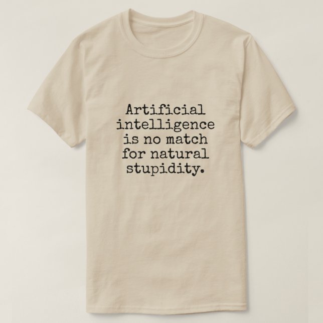 Artificiellt underrättelseskämt t shirt (Design framsida)