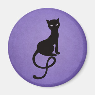 Artig ond kattSilhouette - svart kattungelila Magnet