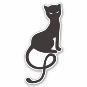 Artig ondskasvartkatt klistermärken