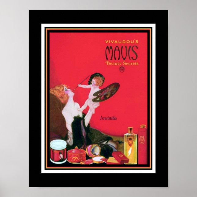 Artikel 1920:s Art Deco Mavis Parfym ad Poster (Framsidan)