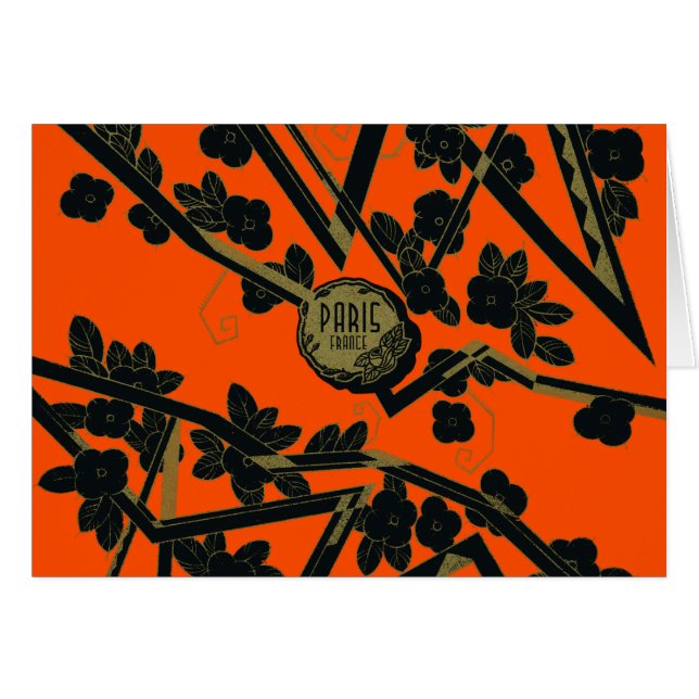 Artikel 1925 Art Deco Paris Frankrike parfym Hälsningskort (Framsidan Horizontal)