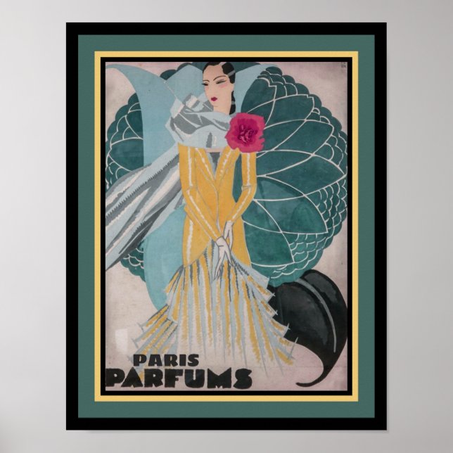 Artikel 1925 Art Deco Paris Parfym Poster (Framsidan)