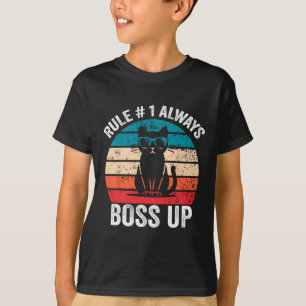 Artikel 1 Alltid Chef upp Katt Funny Memman Manar T Shirt