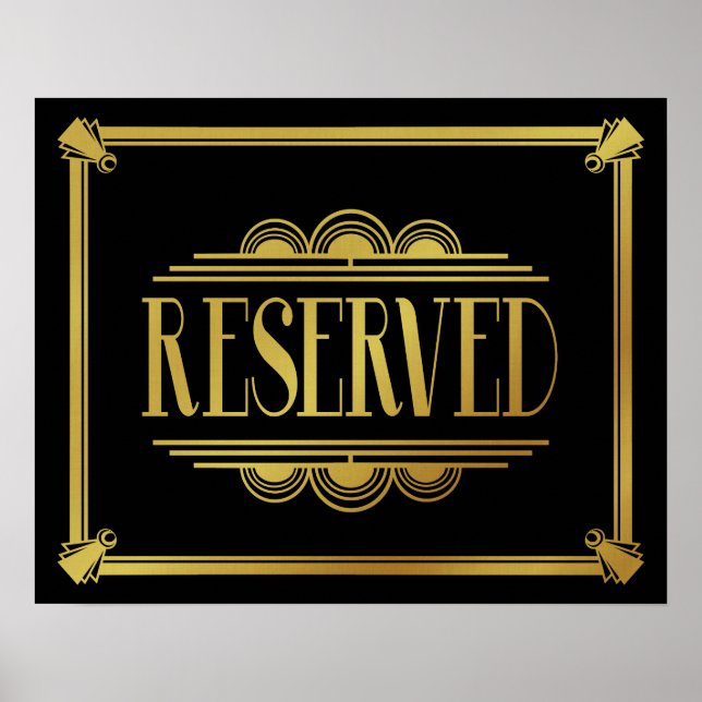 Artikel 20 stil: "RESERVED-tecken" Poster (Framsidan)