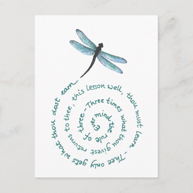 Artikel 3 - Witch's law - Wiccan Rede Vykort (Framsida)