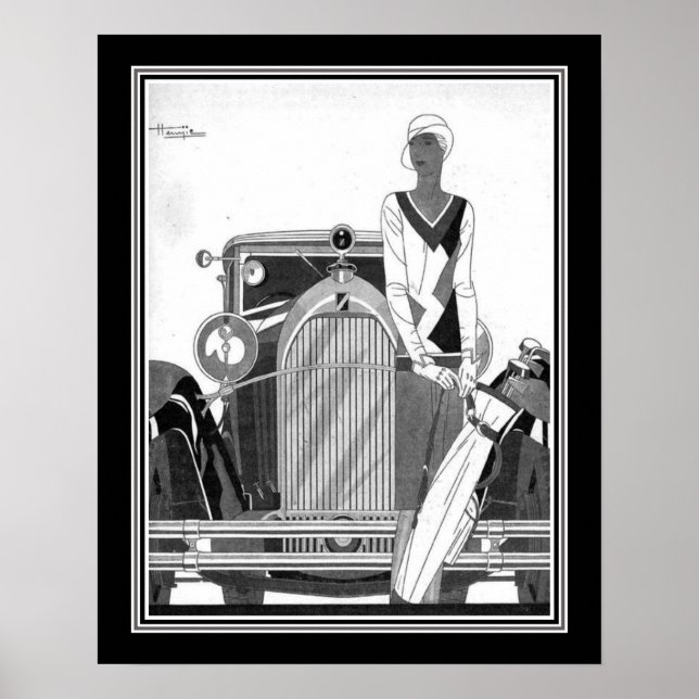 Artikel Deco 1920 s Talbot Ad Poster (Framsidan)