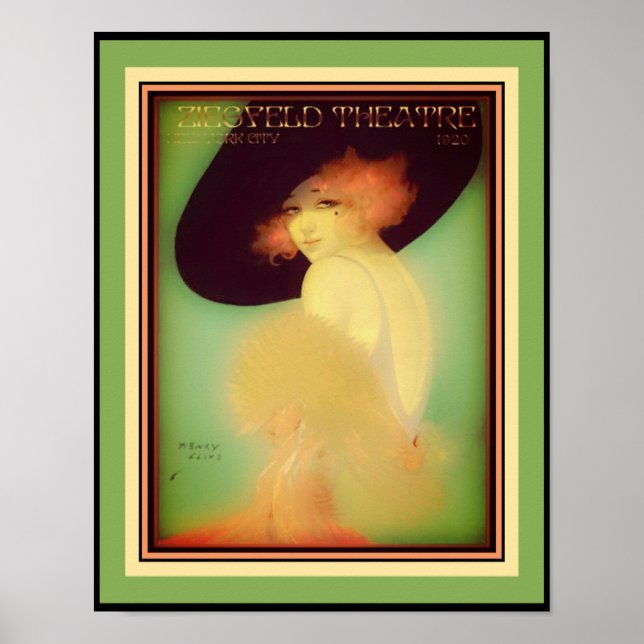 Artikel Deco 1920 Ziegfeld Theater Poster (Framsidan)