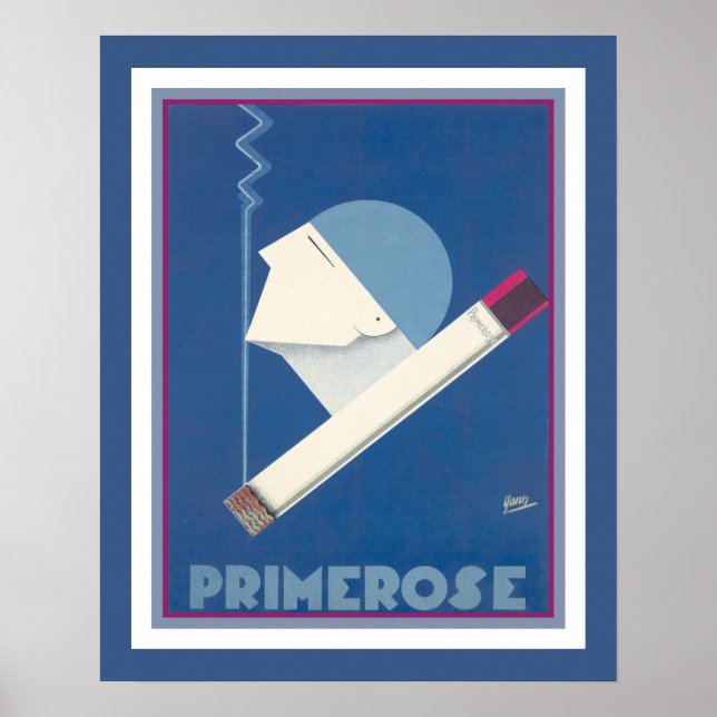 Artikel Deco 1930 Primrose Cigarette och Poster (Framsidan)