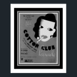 Artikel Deco 1934 Poster av bomullsprodukter i Klu<br><div class="desc">1934,  Art Deco,  svart,  vit och grått lakan poster för "Cotton Klubb Parad".</div>