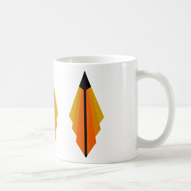 Artikel Deco Mönster 3 i Orangen Kaffemugg (Höger)