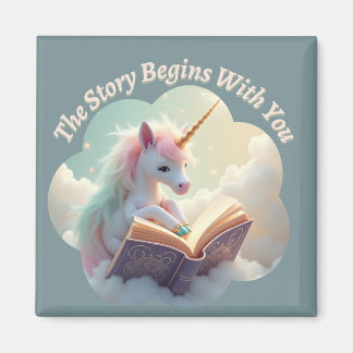 Artikeln börjar med dig - Cute Unicorn Magnet