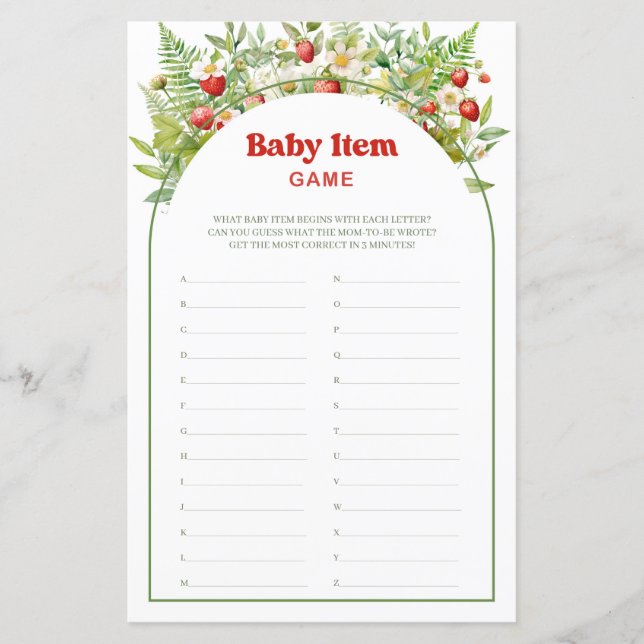 Artikelspel för boho Arch Berry Sweet Strawberry B (Framsida)