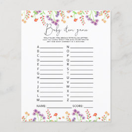 Artikelspel för Wildblommor Baby Barnstödsspel