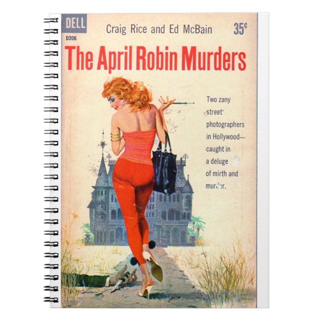 Artikeltäcket för aprilRobin Murders-massan Anteckningsbok (Framsidan)