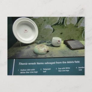 Artiklar som har sparats från Titanic Vykort